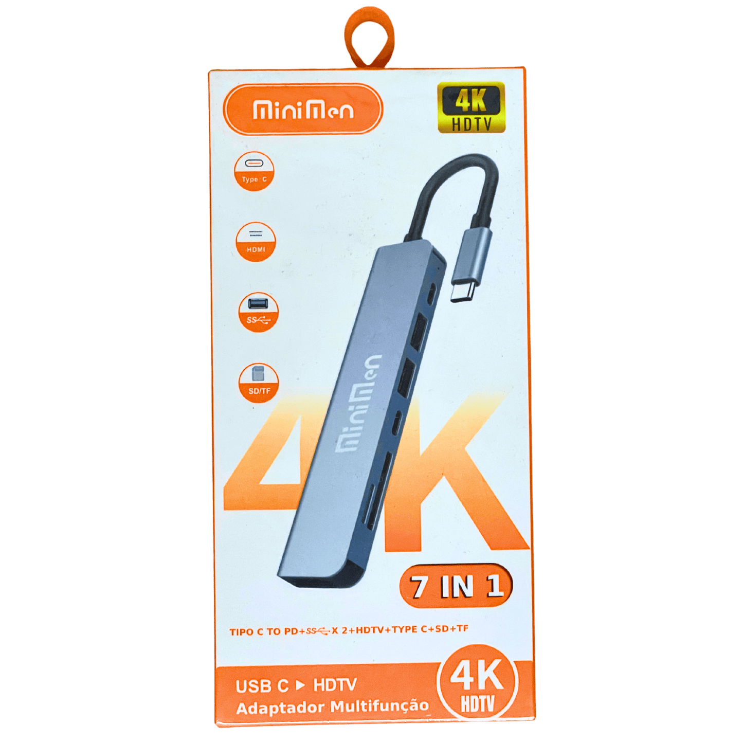 Hub 7 em 1 - USB C para HDTV