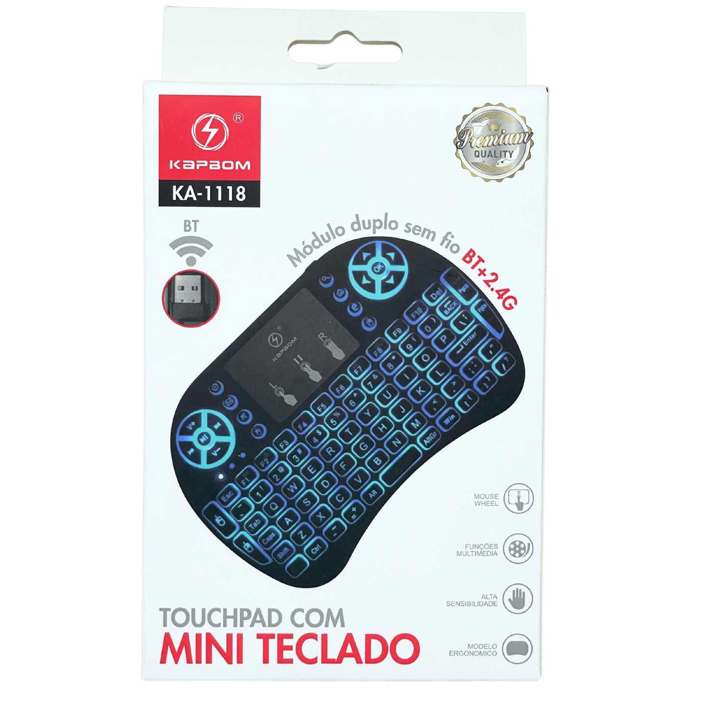 Mini Teclado sem Fio com LED KA-1118
