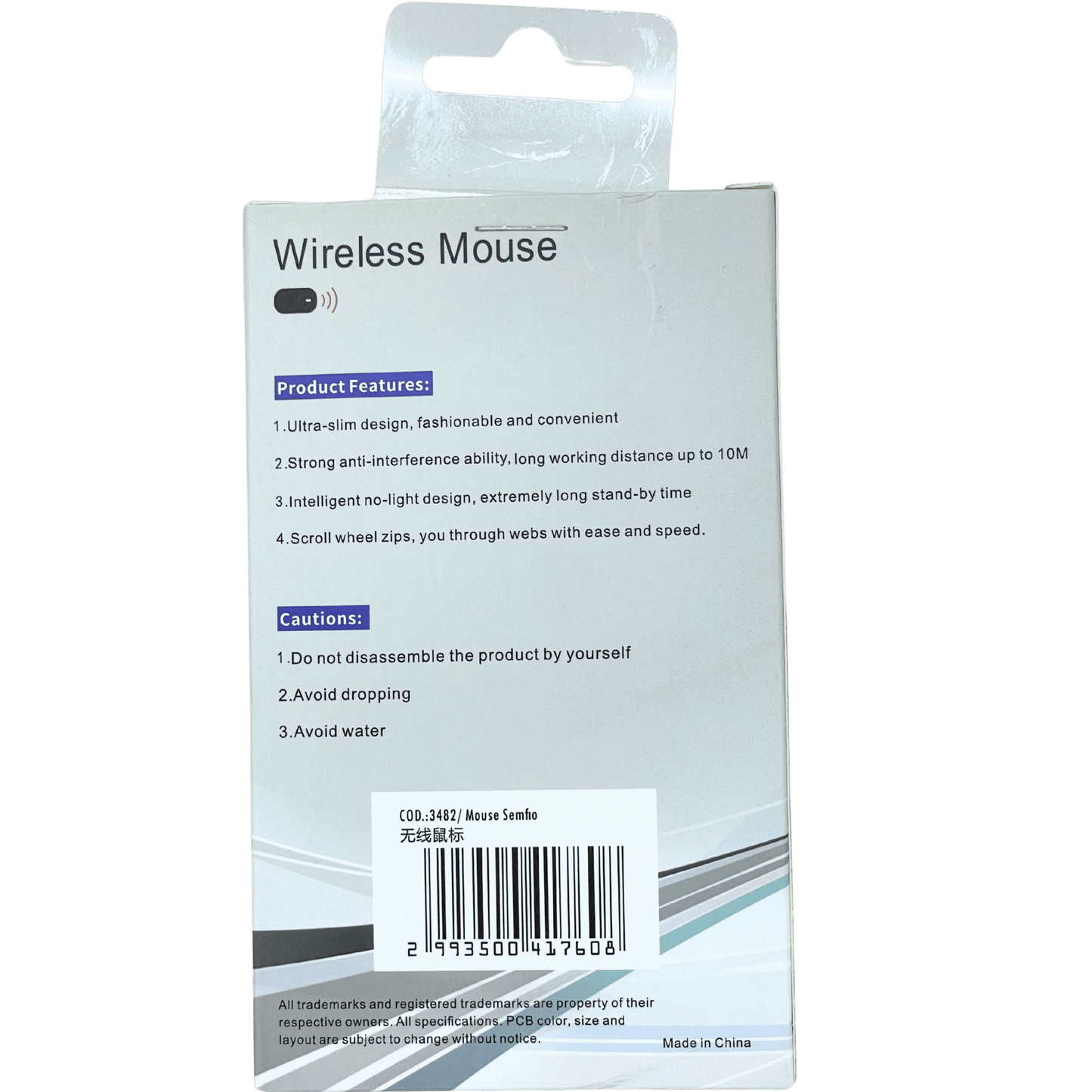 Mouse sem Fio tipo Apple cod: 3482