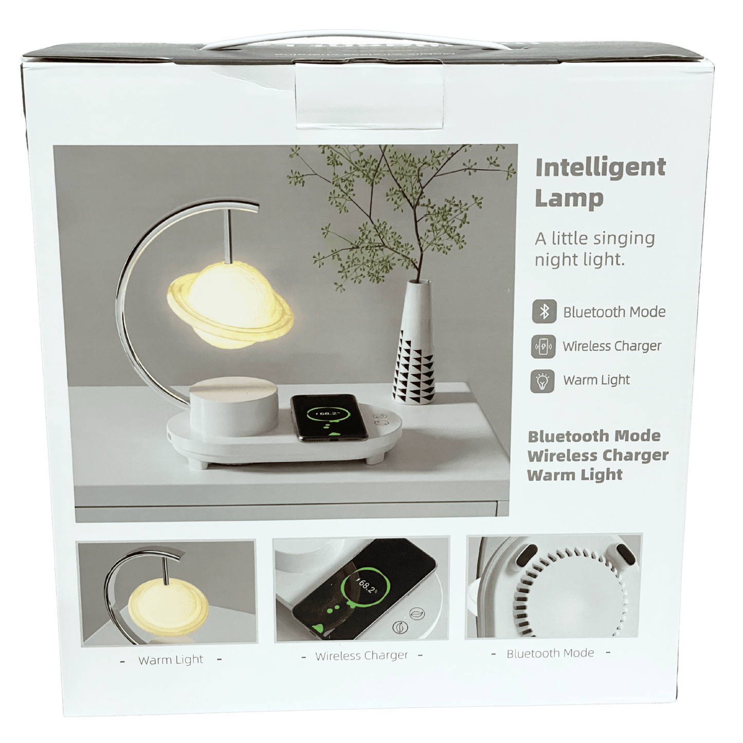 Luminária com Carergador de Indução e Bluetooth