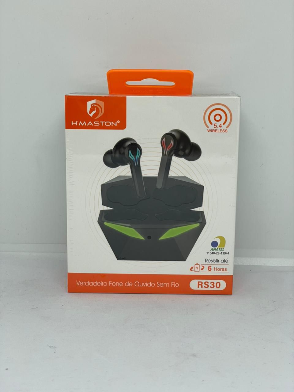 Fone de Ouvido Bluetooth RS30 Sem Fio com Microfone e Case de Carregamento