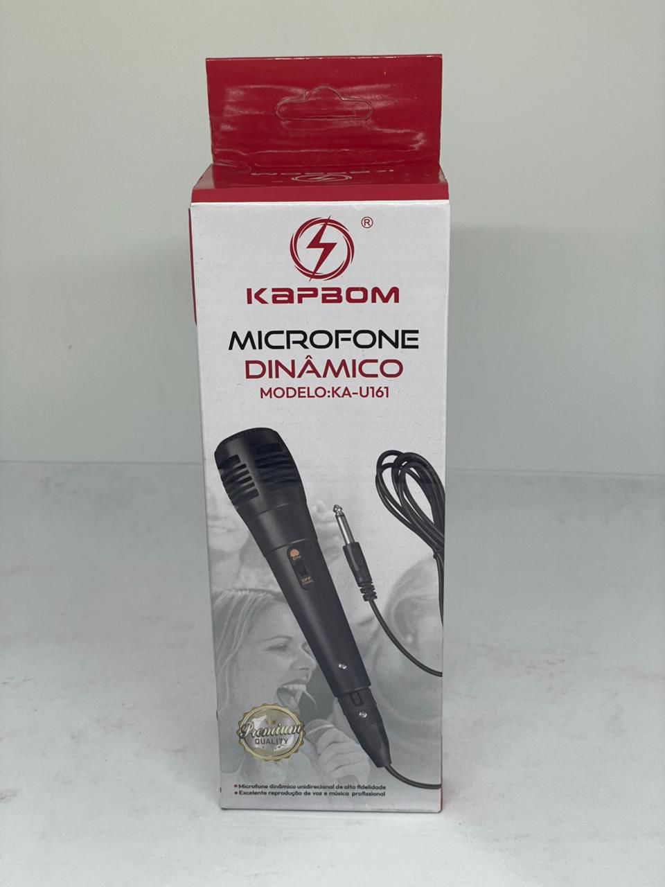 Microfone Padrão Simples P10 KA-U161 — Uso Profissional e Doméstico