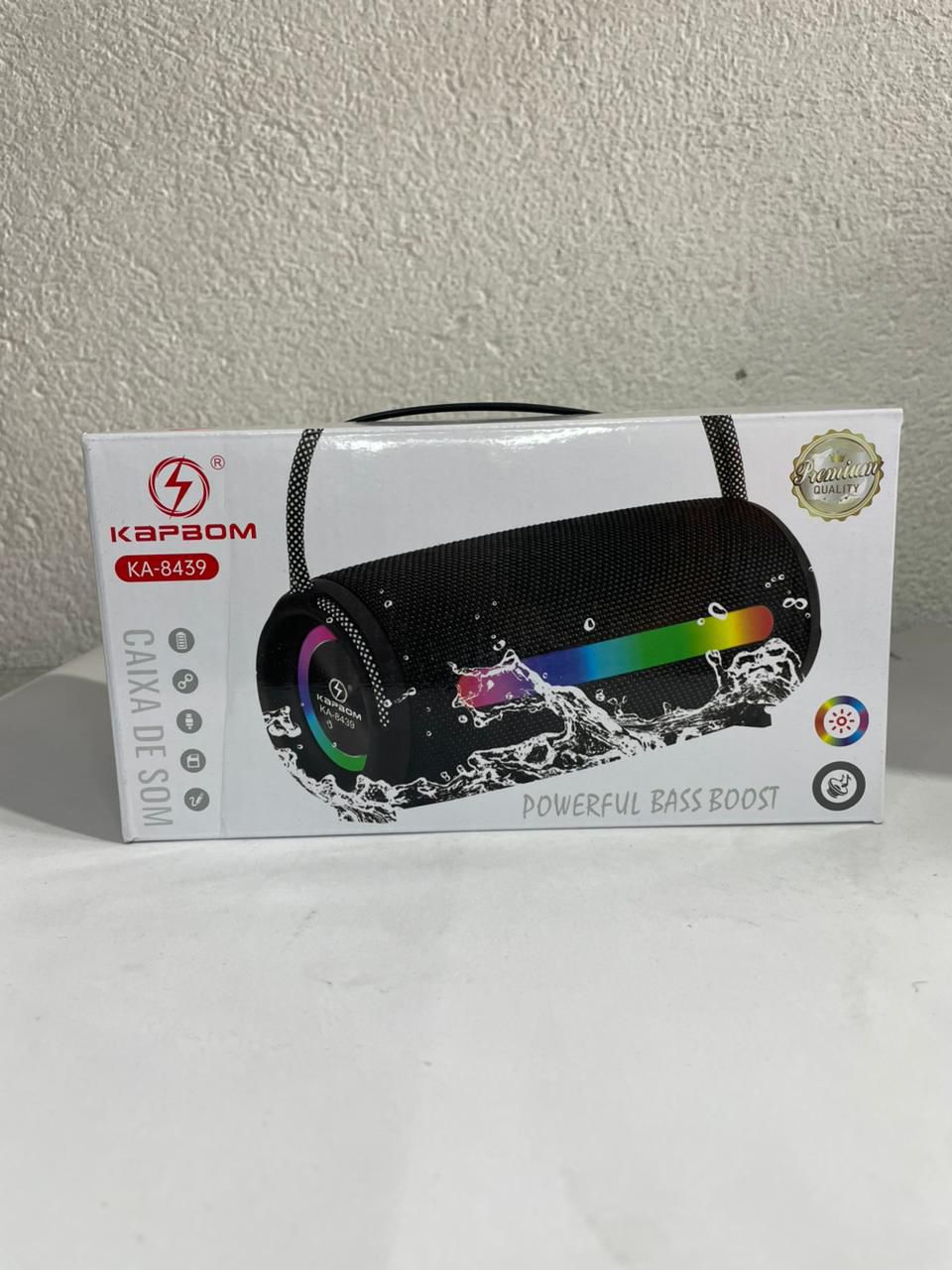 Caixa de Som KA-8439 — Bluetooth, Portátil e Potente com LED