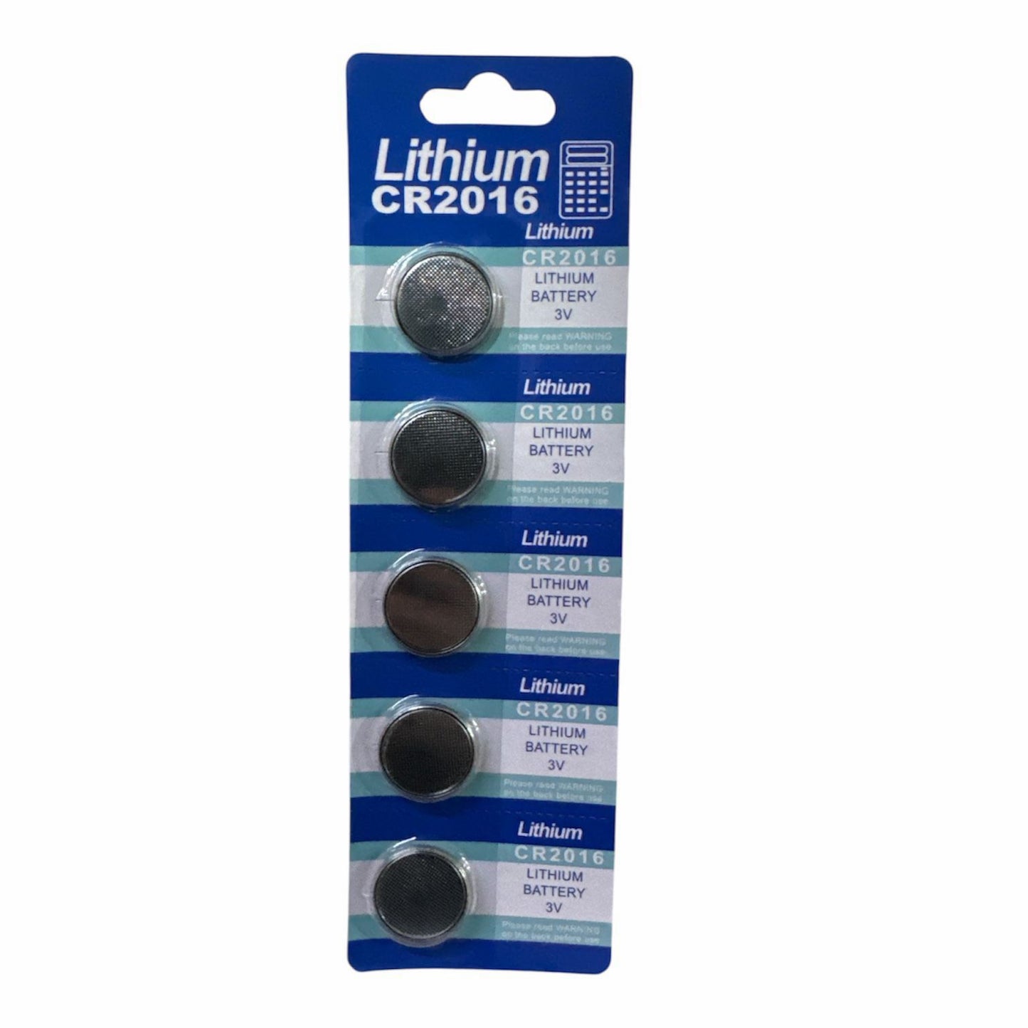 Cartela de Bateria CR2016 3V Lítio – Moeda para Controle, Relógio e Eletrônicos