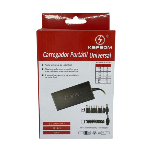 Carregador Universal para Notebook – Energia Segura e Compatível no Atacado