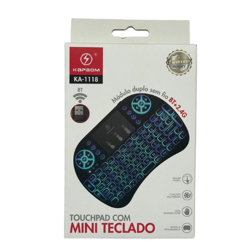 Teclado Portátil para TV Box KA-1118 – Ideal para Revenda e Uso Diário