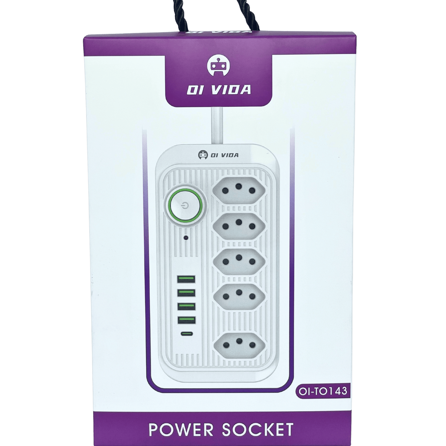 Filtro de Linha 5 tomadas + USB e Tipo C Oi Vida OI-TO143