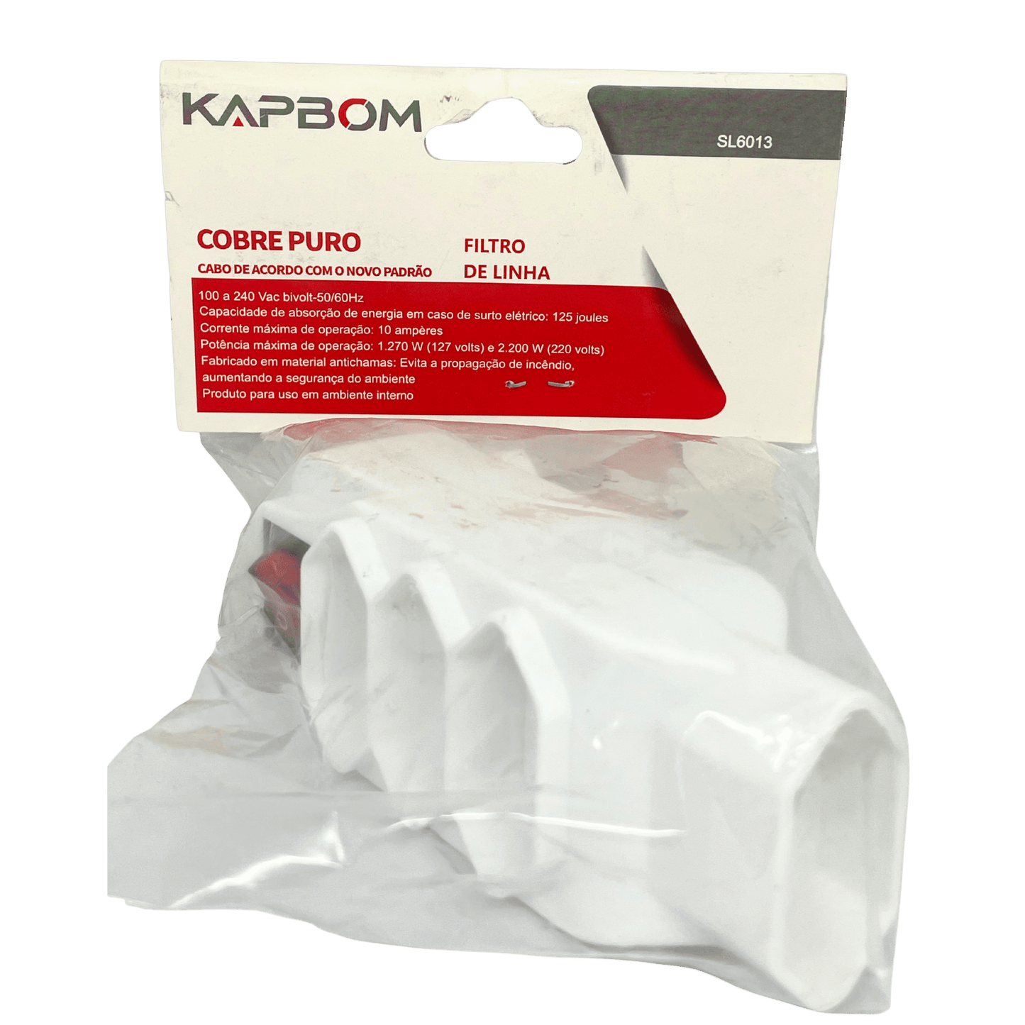 Adaptador Filtro de Linha com 4 tomadas SL6013
