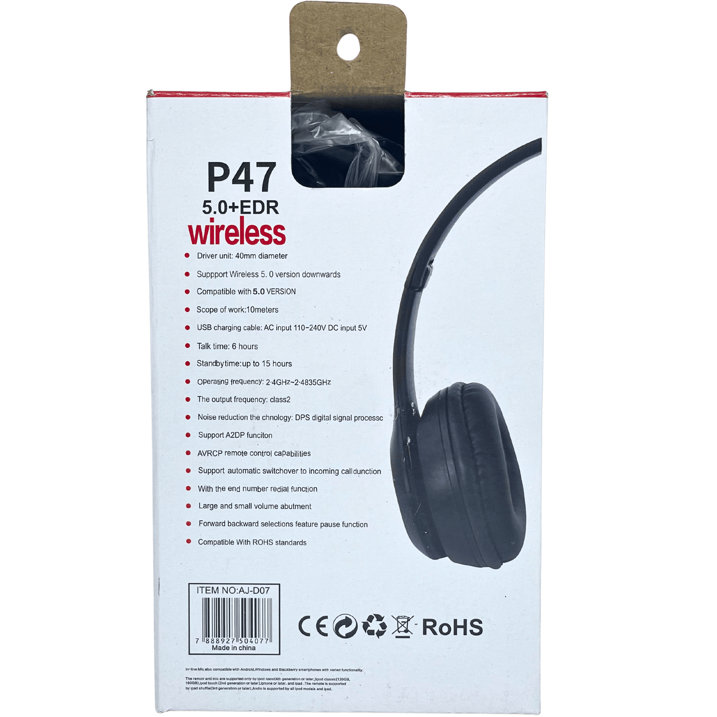 Headphone Fone Bluetooth P47