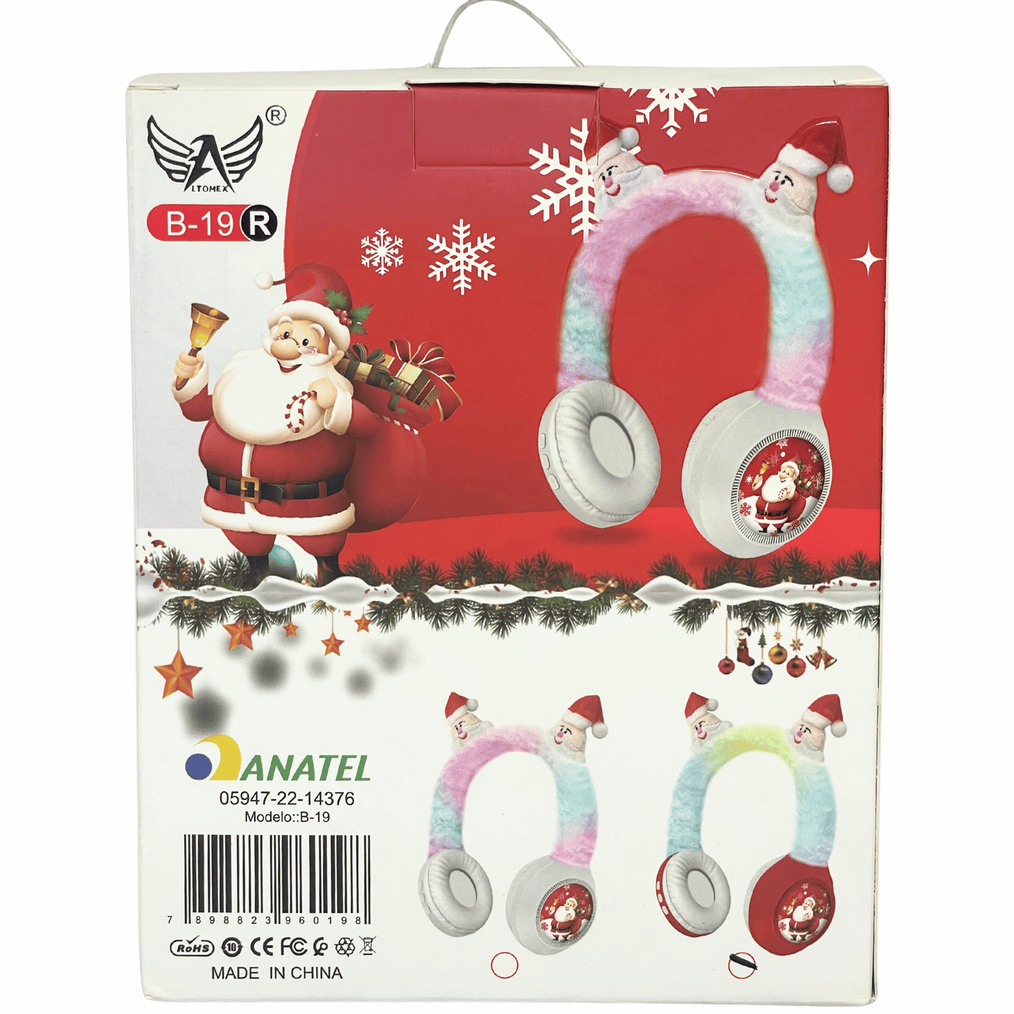 Headphone Fone Bluetooth de Natal Peluciado B-19R