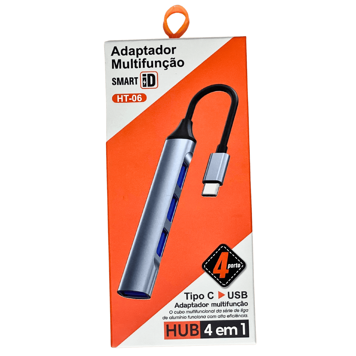 Hub 4 em 1 - Tipo C para USB HT-06