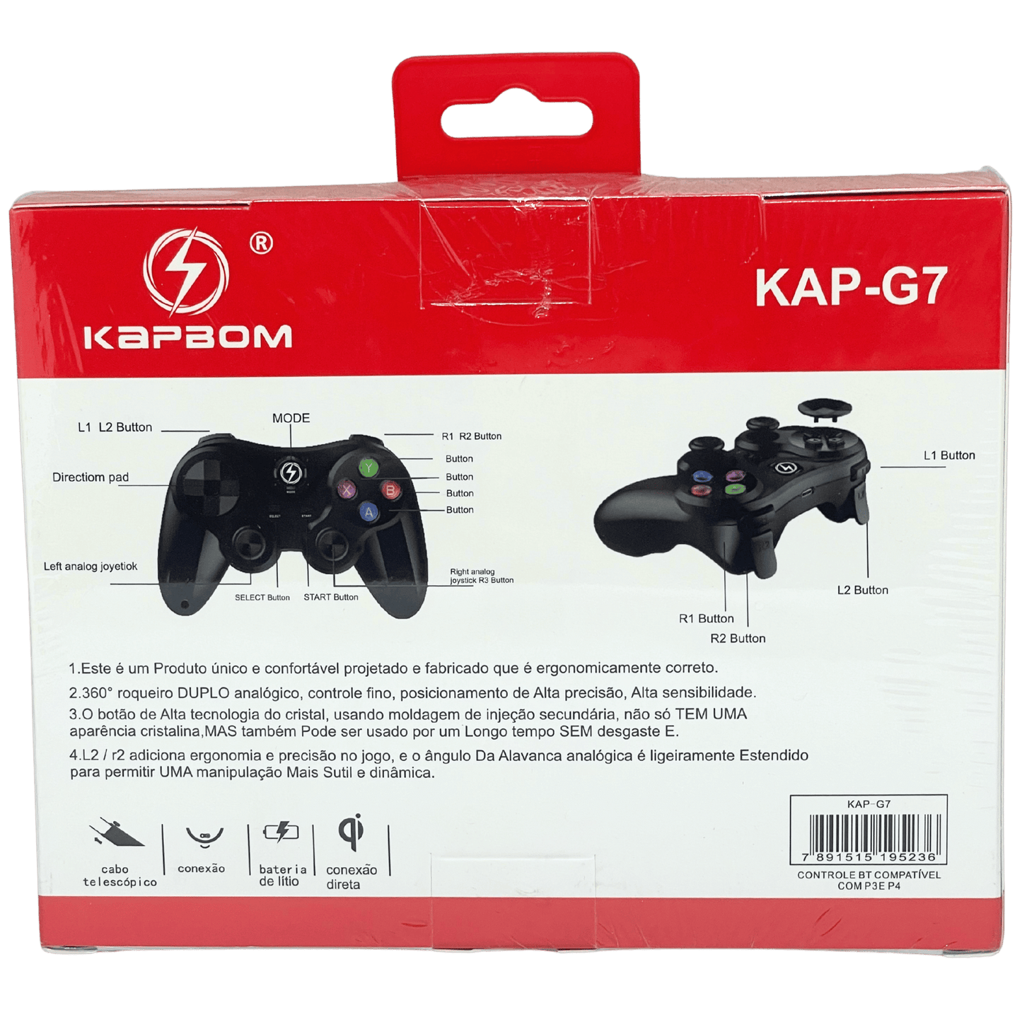 Controle para Jogos de Celular Kapbom KAP-G7