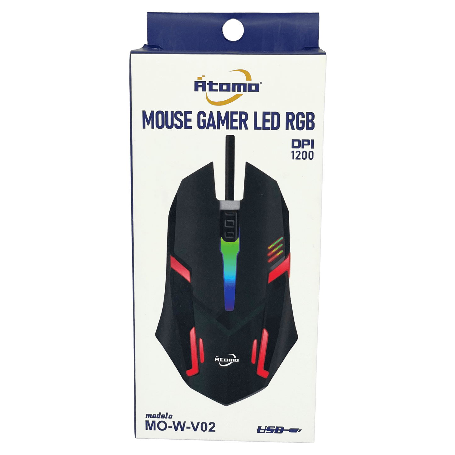 Mouse Gamer com Fio e LED MO-W-V02