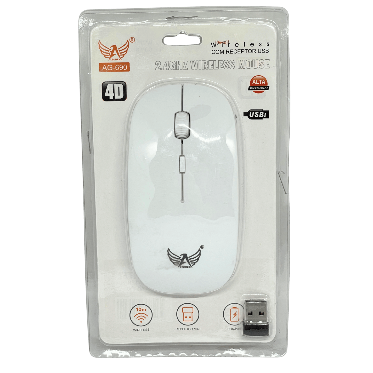 Mouse sem Fio Cartelado AG-690