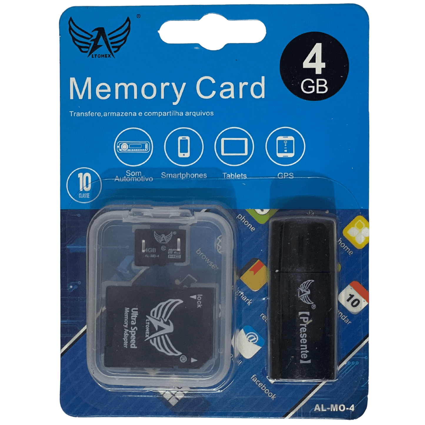 Cartão de Memória 4gb com Adaptador AL-MO-4