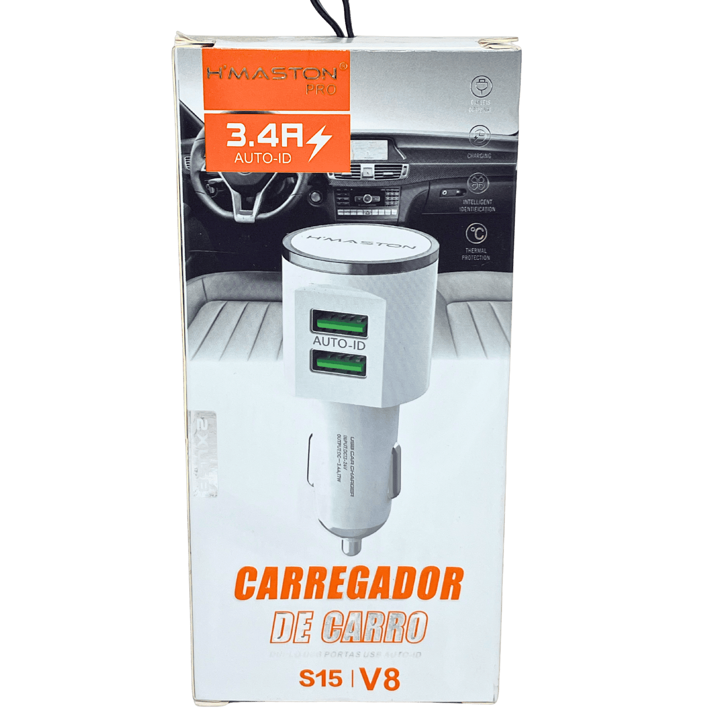 Carregador Veicular MicroUSB V8 Hmaston S15