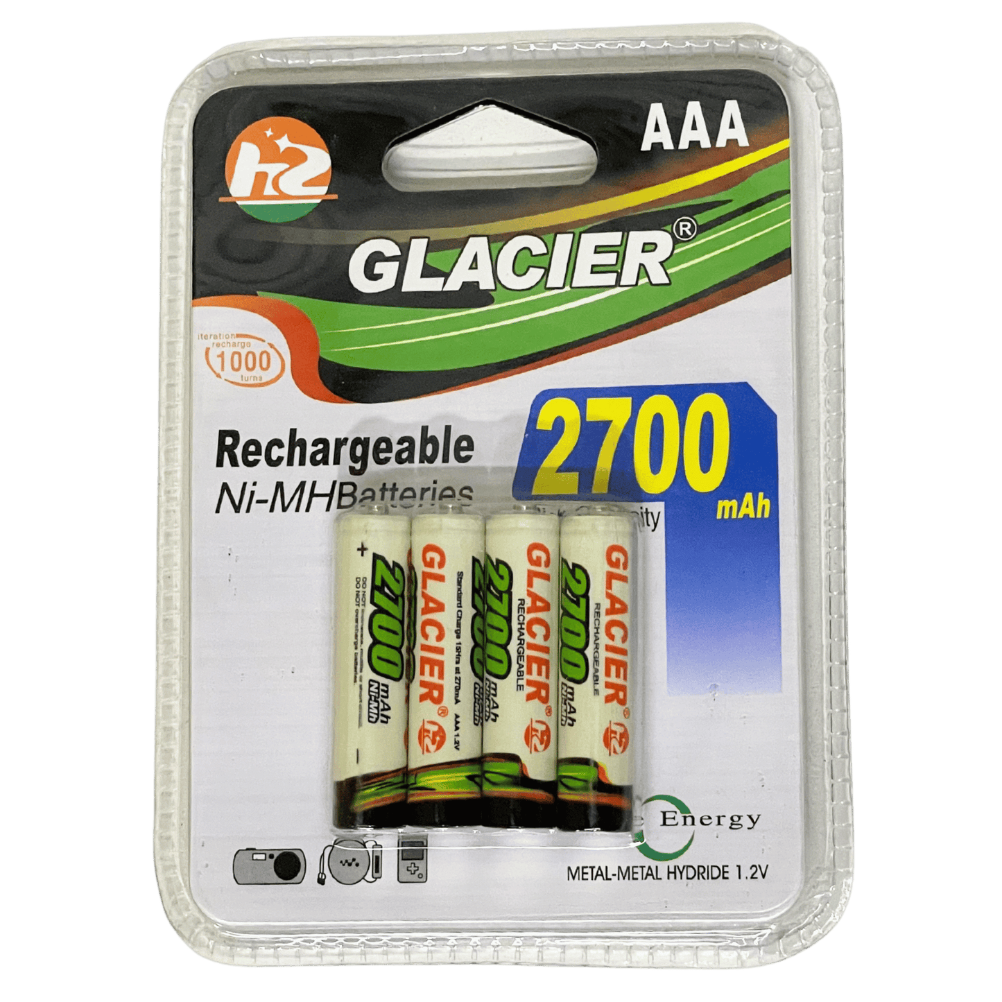 Cartela Pilha c/4UN  Recarregável AAA 2700mAh