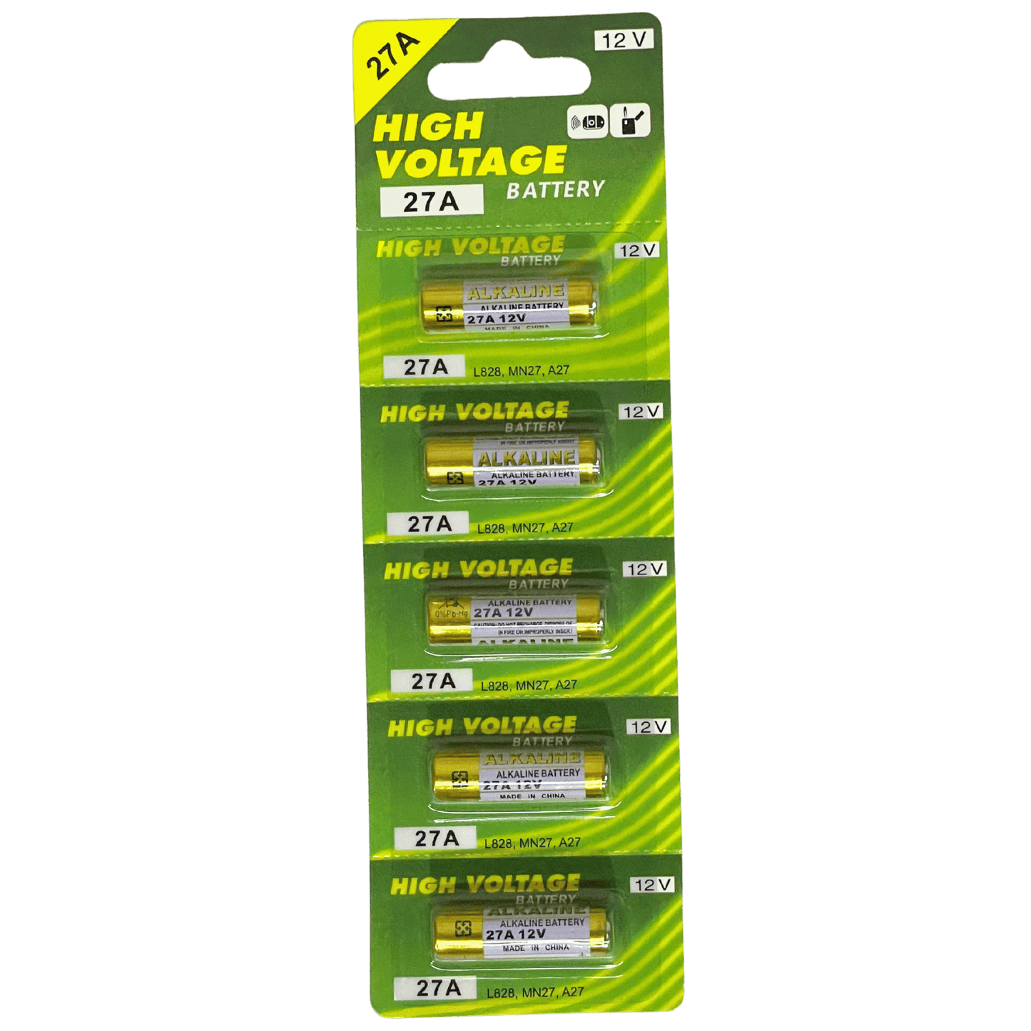 Cartela de Bateria 27A c/5UN