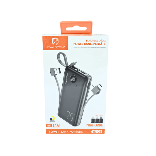 Bateria Portátil 20000mAh Powerbank YD-05 Hmaston