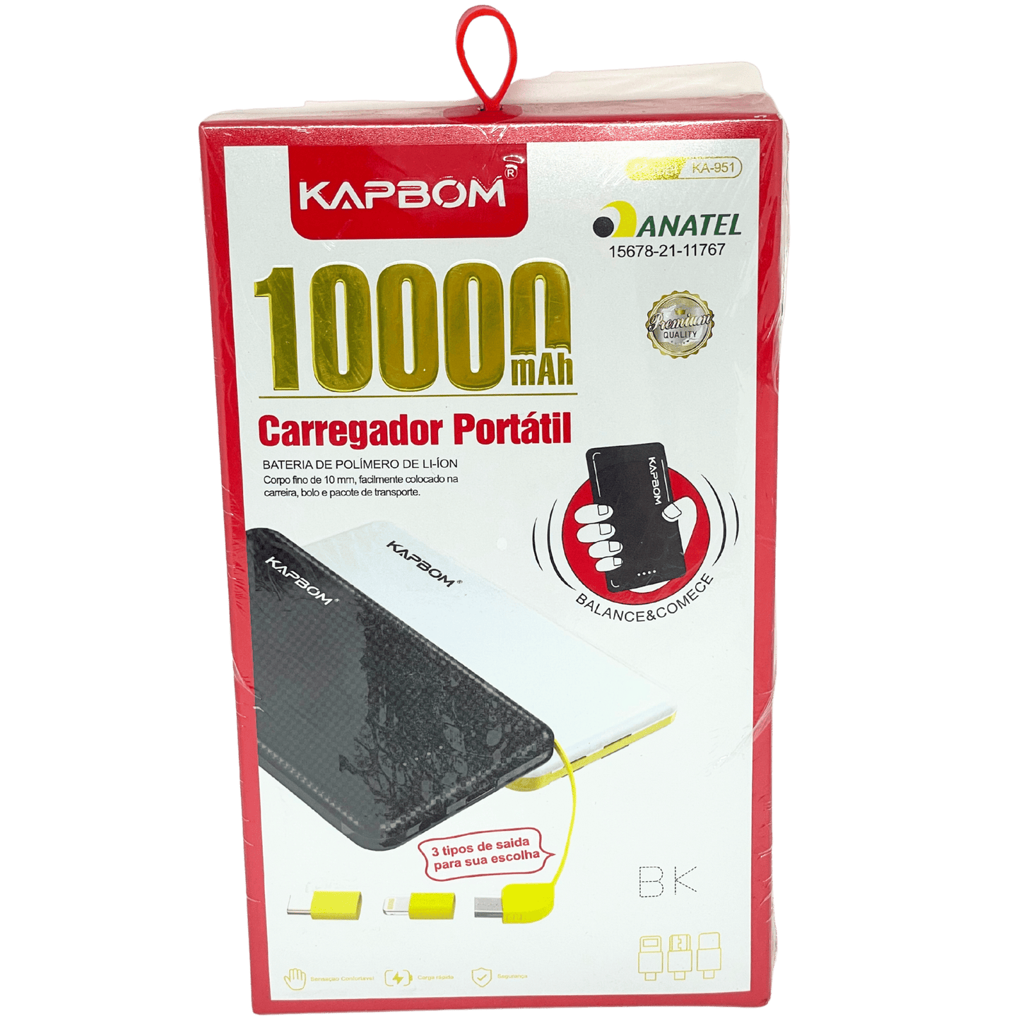 Bateria Portátil 10000mAh Powerbank KA-951