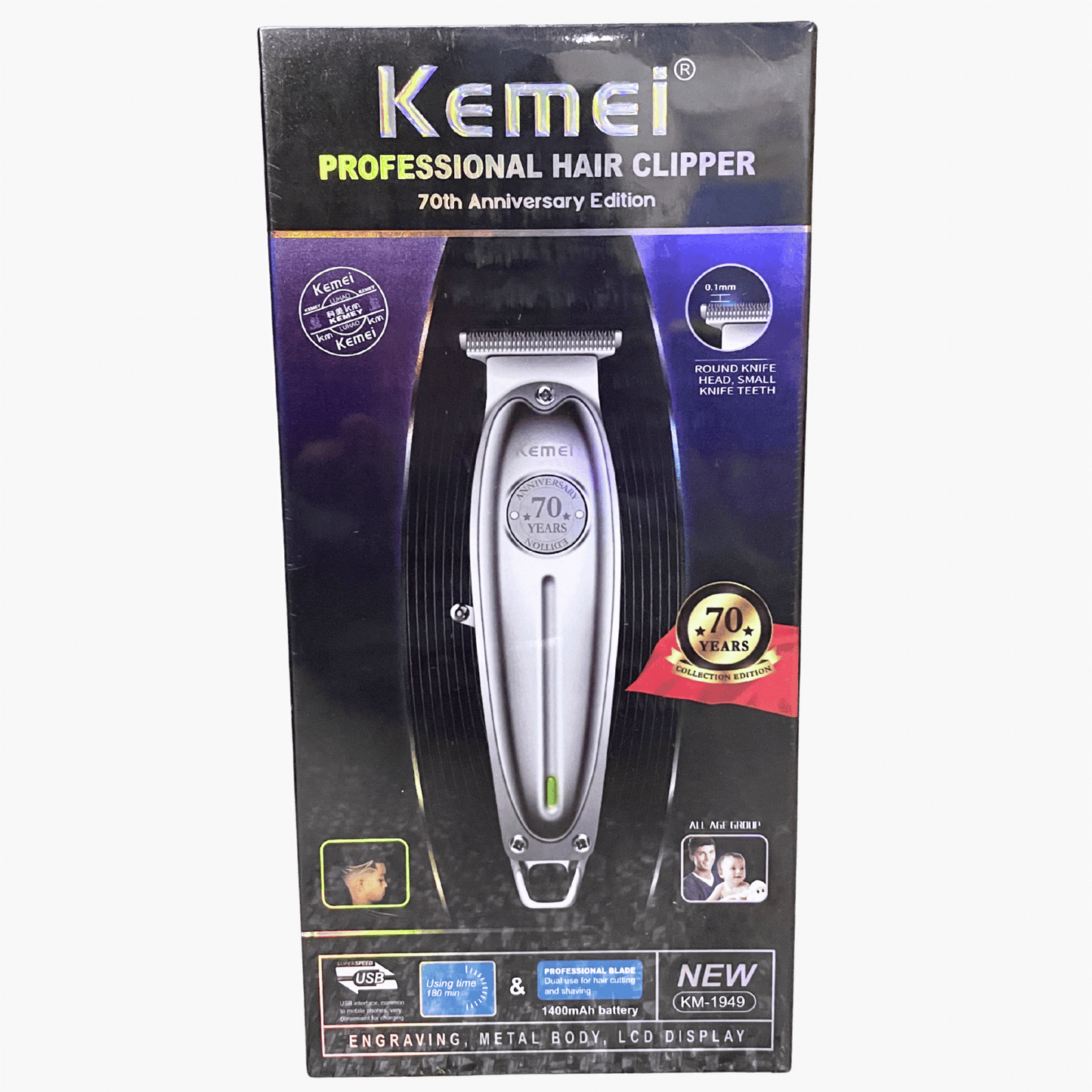 Máquina de Cabelo KEMEI KM-1949
