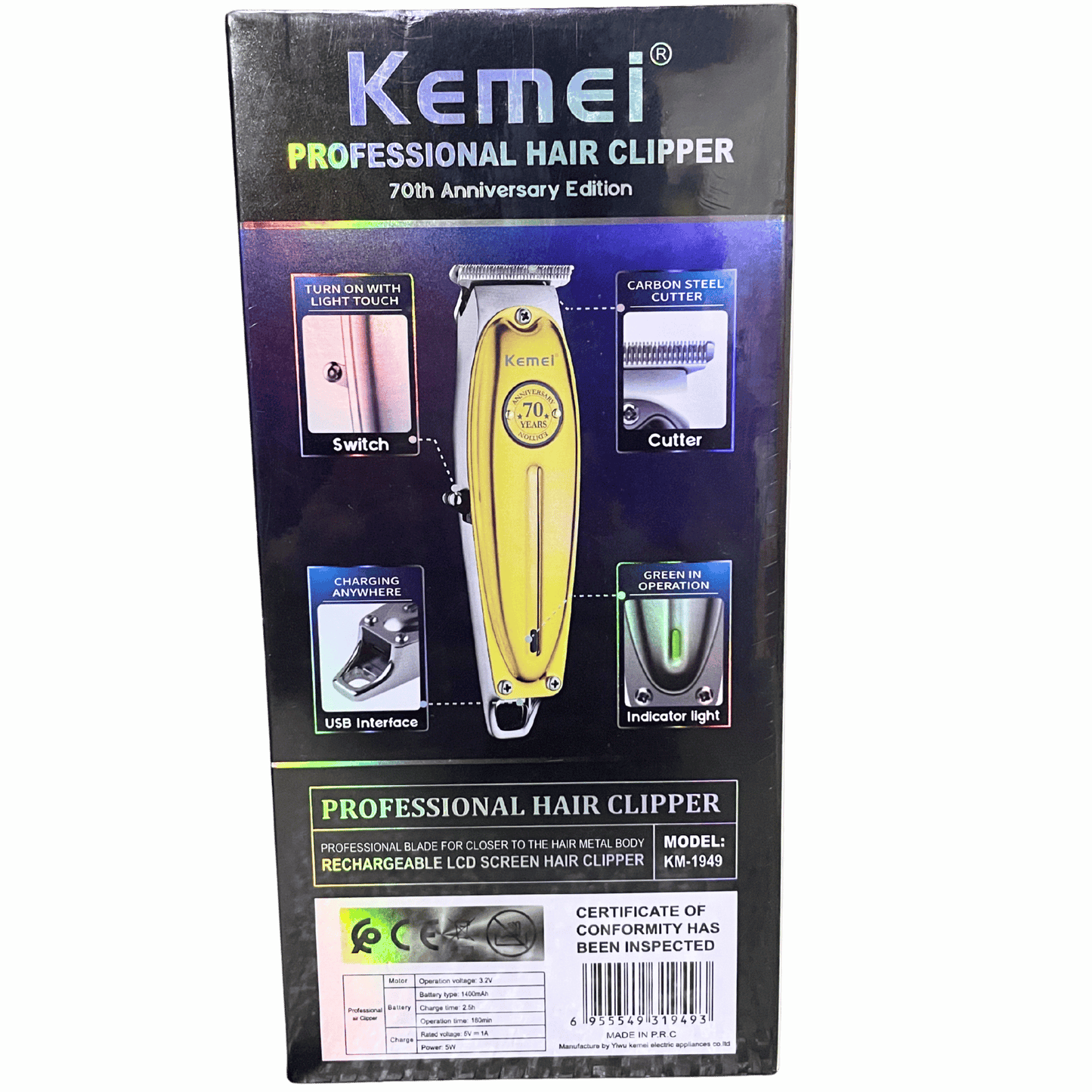 Máquina de Cabelo KEMEI KM-1949