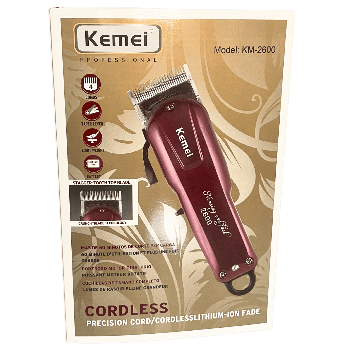 Máquina de Cabelo KEMEI KM-2600