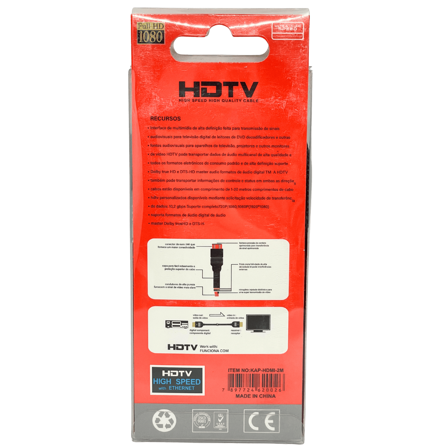 Cabo HDMI 2 Metros KAP-HDMI-2M