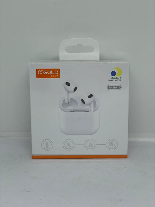 Fone de Ouvido Bluetooth FN-BA10 Sem Fio com Microfone e Case de Carregamento