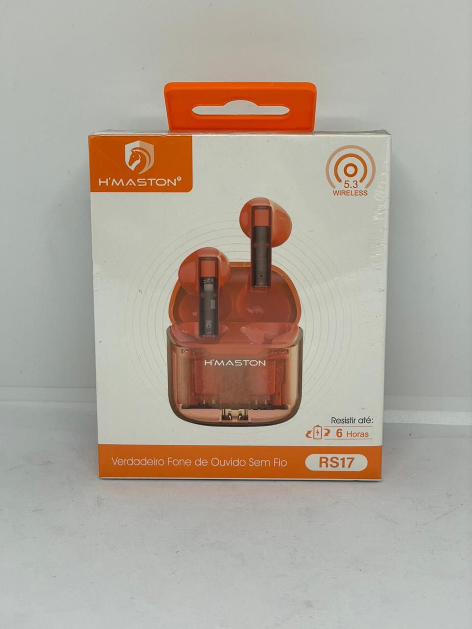 Fone de Ouvido Bluetooth RS17 Sem Fio com Microfone e Case de Carregamento