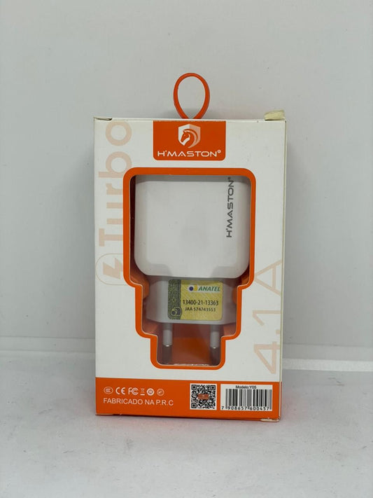 Fonte Hmaston 2 USB Carregador de Parede Rápido Compacto para Celular e Dispositivos