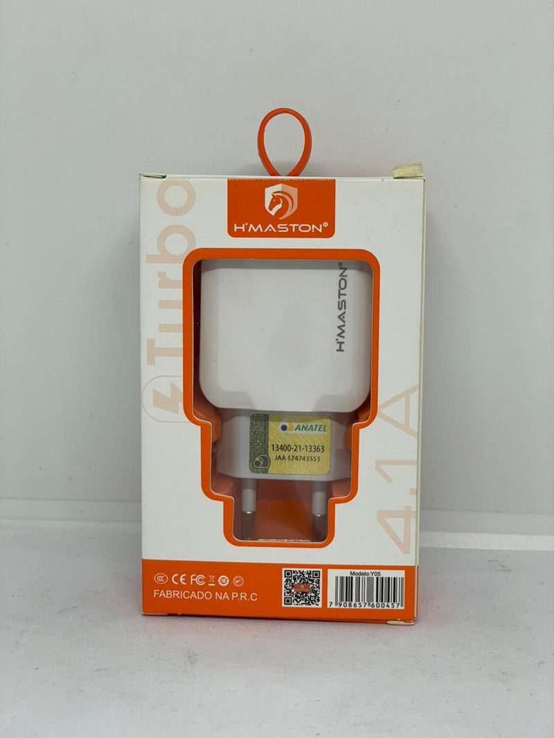 Fonte Hmaston 2 USB Carregador de Parede Rápido Compacto para Celular e Dispositivos