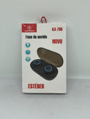 Fone de Ouvido Bluetooth KA-799 Sem Fio com Microfone e Case de Carregamento