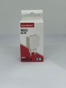 Fonte Kapbom 2 USB Carregador de Parede Rápido para Celular e Dispositivos