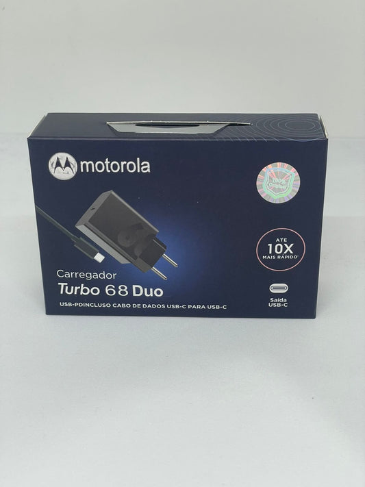 Carregador Motorola Turbo Tipo-C Rápido para Celulares e Dispositivos