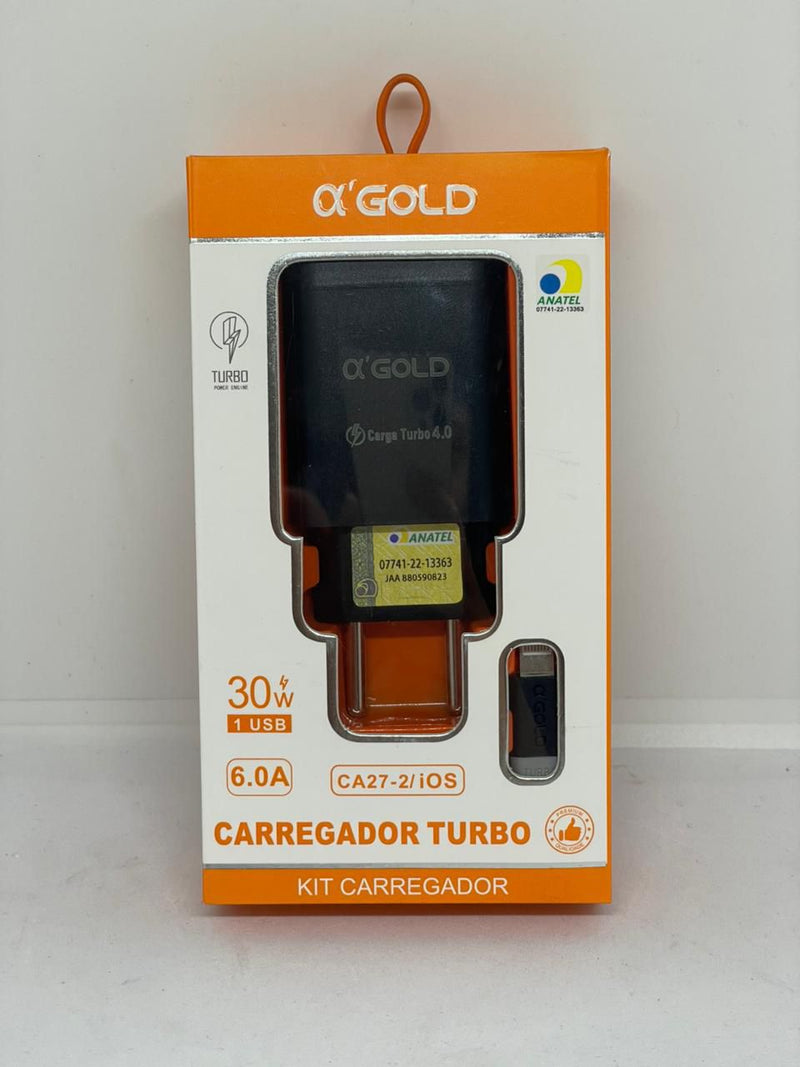 Carregador A Gold Turbo iOS Rápido para iPhone e iPad