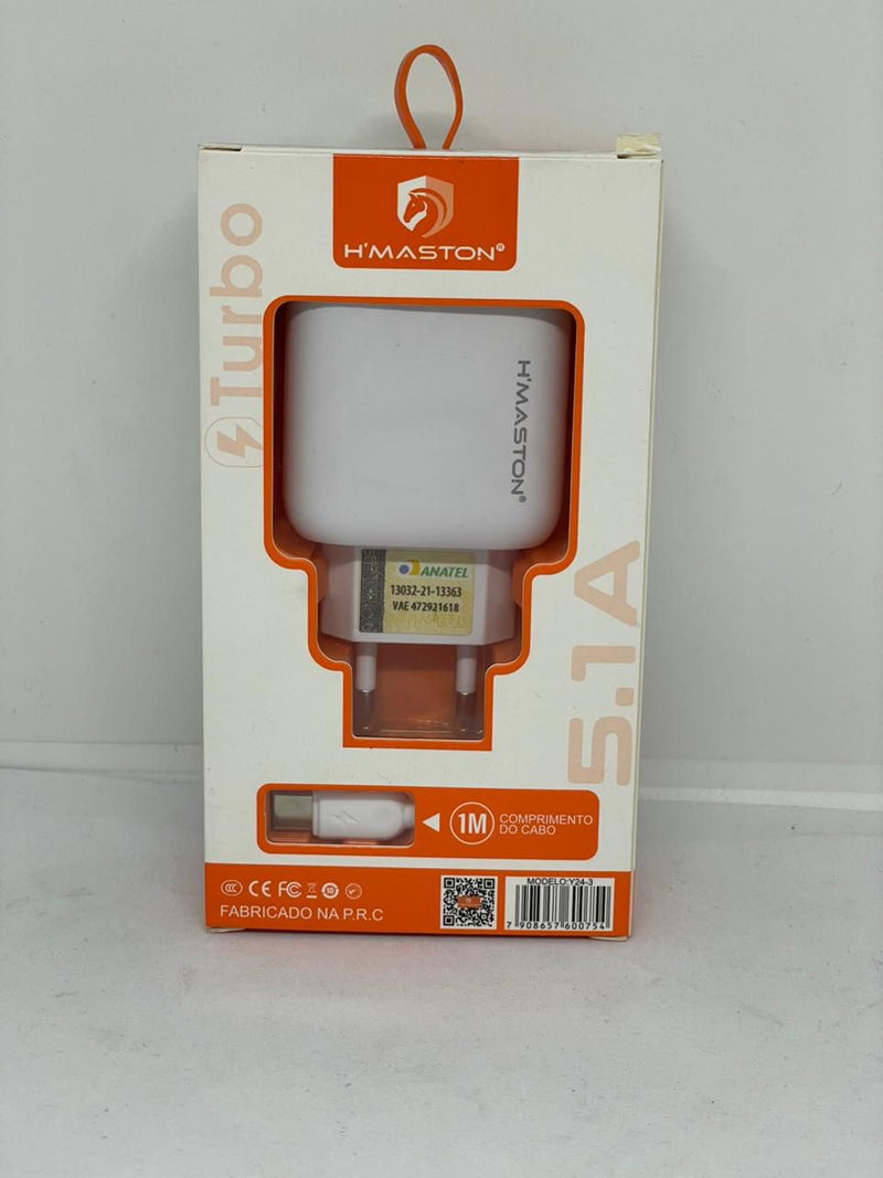 Carregador Hmaston Tipo-C Rápido para Celulares e Dispositivos