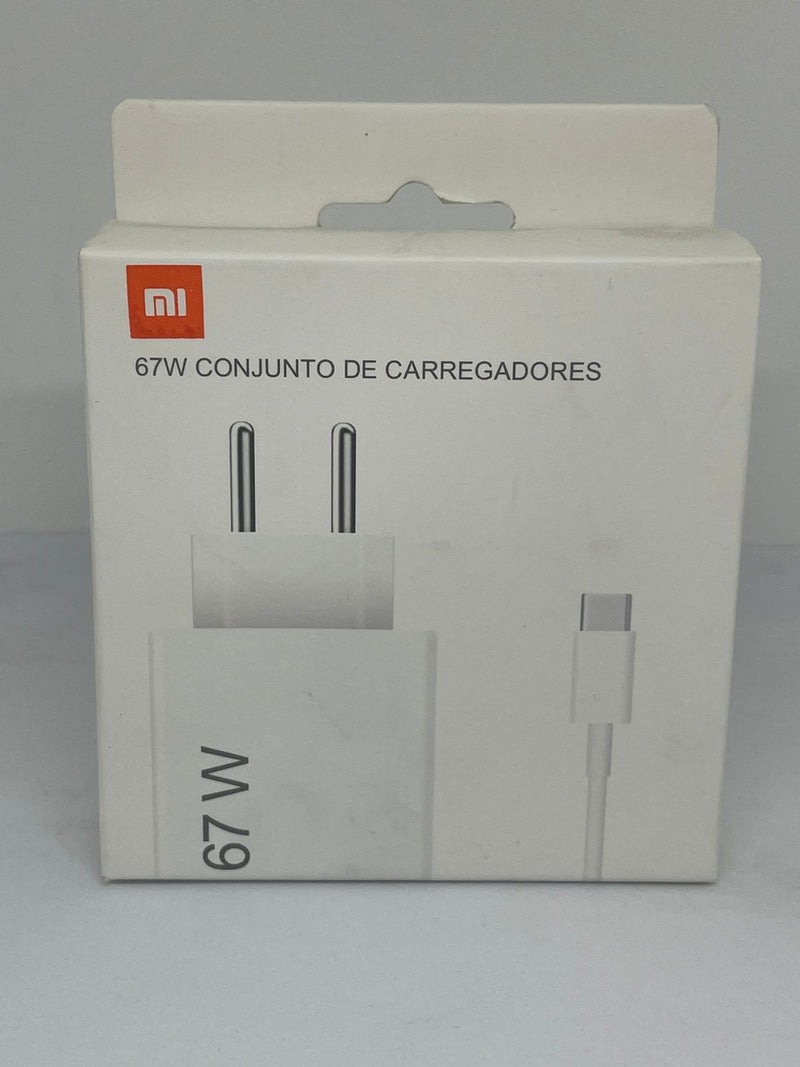 Carregador Xiaomi 67W Tipo-C Rápido para Celulares e Dispositivos