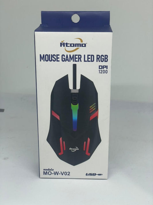 Mouse Gamer com Fio MO-W-V02 RGB Óptico Preciso