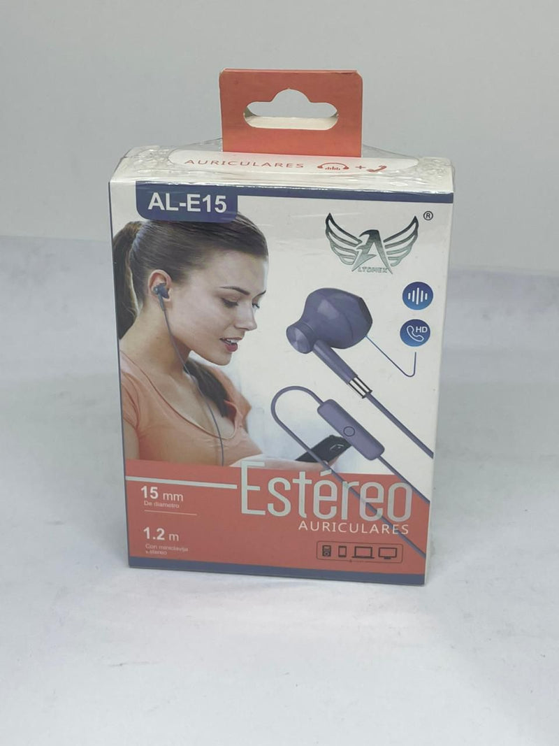 Fone com Fio AL-E15 Som Estéreo Confortável