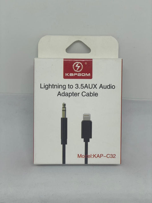 Cabo Auxiliar para iPhone P2 Lightning Áudio Estéreo de Alta Qualidade