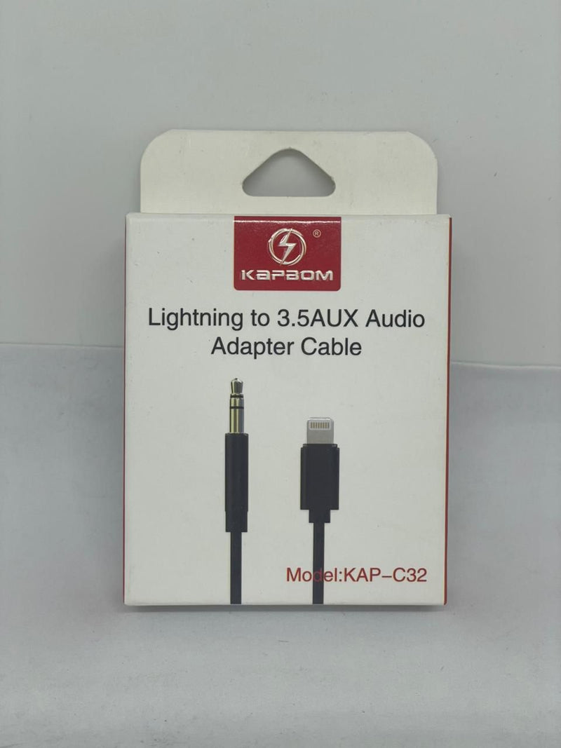 Cabo Auxiliar para iPhone P2 Lightning Áudio Estéreo de Alta Qualidade