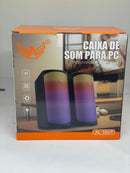 Caixa de Som para PC Altomex AL-3869 com LED — Áudio Potente e Design Moderno