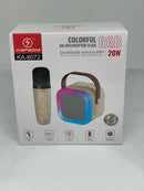 Mini Caixa de Som Karaokê KA-8072 — Com 1 Microfone e Som Potente