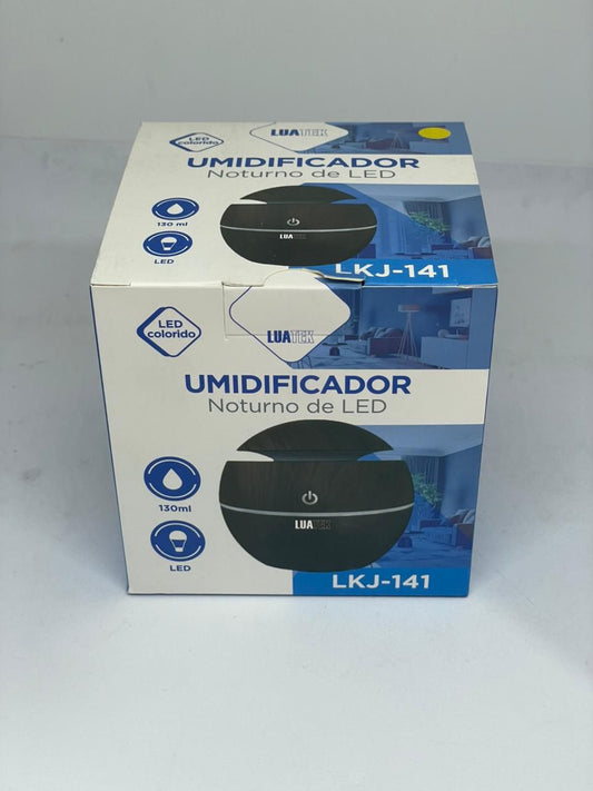 Umidificador de Ar Portátil LKJ-141 com LED Colorido e Conexão USB — Silencioso e Compacto