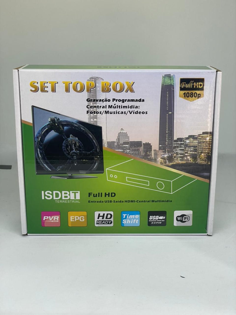 Conversor Digital de TV — Receptor HD com Controle Remoto e USB