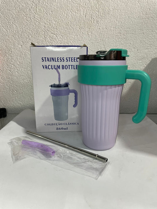 Copo Térmico 860ml — Mantém Bebidas Quentes ou Frias com Praticidade