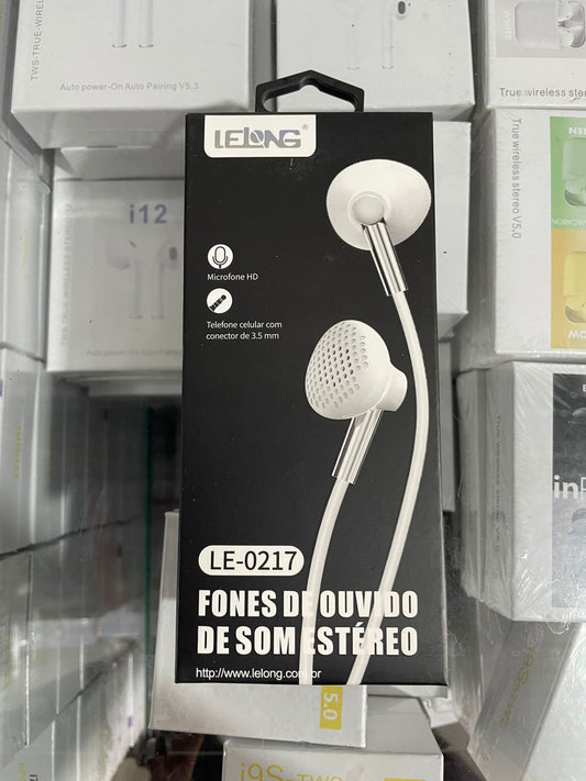 Fone com Fio Lelong LE-0217 — Som Nítido, Confortável e Durável