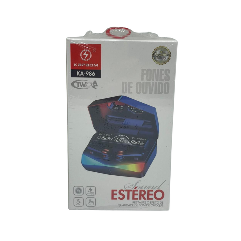Fone KA-986 Bluetooth – Áudio de Qualidade e Conexão Sem Fio