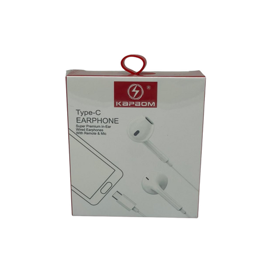 Fone com Fio Tipo-C – Som de Qualidade e Conexão Direta